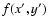 $f(x^\prime,y^\prime)$