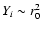 $Y_i\sim r_0^2$