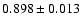 $0.898\pm 0.013$