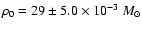 $\rho_0=29\pm5.0\times10^{-3}~M_\odot$