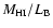 $M_{\rm {HI}}/L_{\rm {B}}$