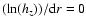 $(\ln(h_z))/{\rm d}r=0$