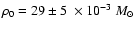 $\rho_0=29\pm5~\times10^{-3}~M_\odot$