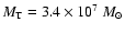 $M_{\rm T}=3.4\times 10^7~M_\odot$