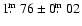 $1\hbox{$.\!\!^{\rm m}$ }76\pm0\hbox{$.\!\!^{\rm m}$ }02$