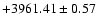 $+3961.41\pm 0.57$