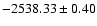 $-2538.33\pm 0.40$