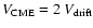$V_{\rm CME}=2~V_{\rm drift}$