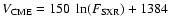 $V_{\rm CME}=150~\ln(F_{\rm SXR})+1384$