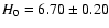 $H_0=6.70\pm0.20$