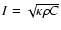 $I=\sqrt{\kappa \rho C}$