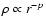 $\rho\propto r^{-p}$
