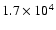 $1.7\times 10^4$