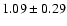 $1.09\pm 0.29$