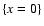 $\{x = 0\}$