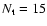 $N_{\rm t}=15$