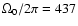 $\Omega _0/2\pi =437$