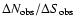 $\Delta N_{\rm obs}/\Delta S_{\rm obs}$