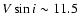 $V\sin i \sim 11.5$