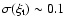 $\sigma(\xi_{\rm t}) \sim 0.1$