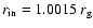 $r_{\rm in}=1.0015~r_{\rm g}$