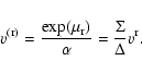 \begin{displaymath}v^{\rm (r)}=\frac{\exp(\mu_{\rm r})}{\alpha}=\frac{\Sigma}{\Delta}v^{\rm r}.
\end{displaymath}