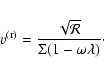 \begin{displaymath}
v^{\rm (r)}=\frac{\sqrt{\mathcal{R}}}{\Sigma(1-\omega\lambda)}\cdot
\end{displaymath}