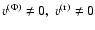 $v^{\rm (\Phi )}\not =0, \ v^{\rm (r)}\not =0$