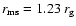 $r_{\rm ms} = 1.23 \ r_{\rm g}$