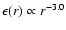 $\epsilon(r)\propto r^{-3.0}$