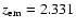 $z_{\rm em}= 2.331$