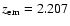 $z_{\rm em}= 2.207$
