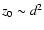 $z_0 \sim d^2$