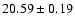 $20.59\pm0.19$