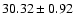 $30.32\pm0.92$