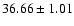 $36.66\pm1.01$