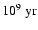 $ 10^9~{\rm yr}$