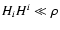 $H_i H^i \ll {\rho}$