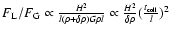 $F_{\rm L}/F_{\rm G} \propto \frac{H^2}{l (\rho + \delta \rho) G \rho l} \propto \frac{H^2}{\delta \rho} (\frac{t_{\rm coll}}{l})^2$