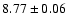 $8.77\pm0.06$