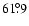 $61\fdg9 $
