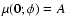 $\mu(\vec{0};\phi) = A$
