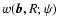 $w(\vec{b},R;\psi)$