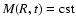 $M(R,t) = \hbox{cst}$