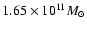 $1.65
\times 10^{11} M_{\odot}$