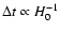 $\Delta t \propto H_0^{-1}$