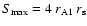 $S_{{\rm max}} = 4 \: r_{{\rm A1}} \: r_{\rm s}$