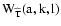 $\rm {W_{\widehat{T}}}{(a,k,l)}$