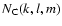 $N_{\rm C}
(k,l,m)$