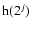 ${\rm h}(2^j)$